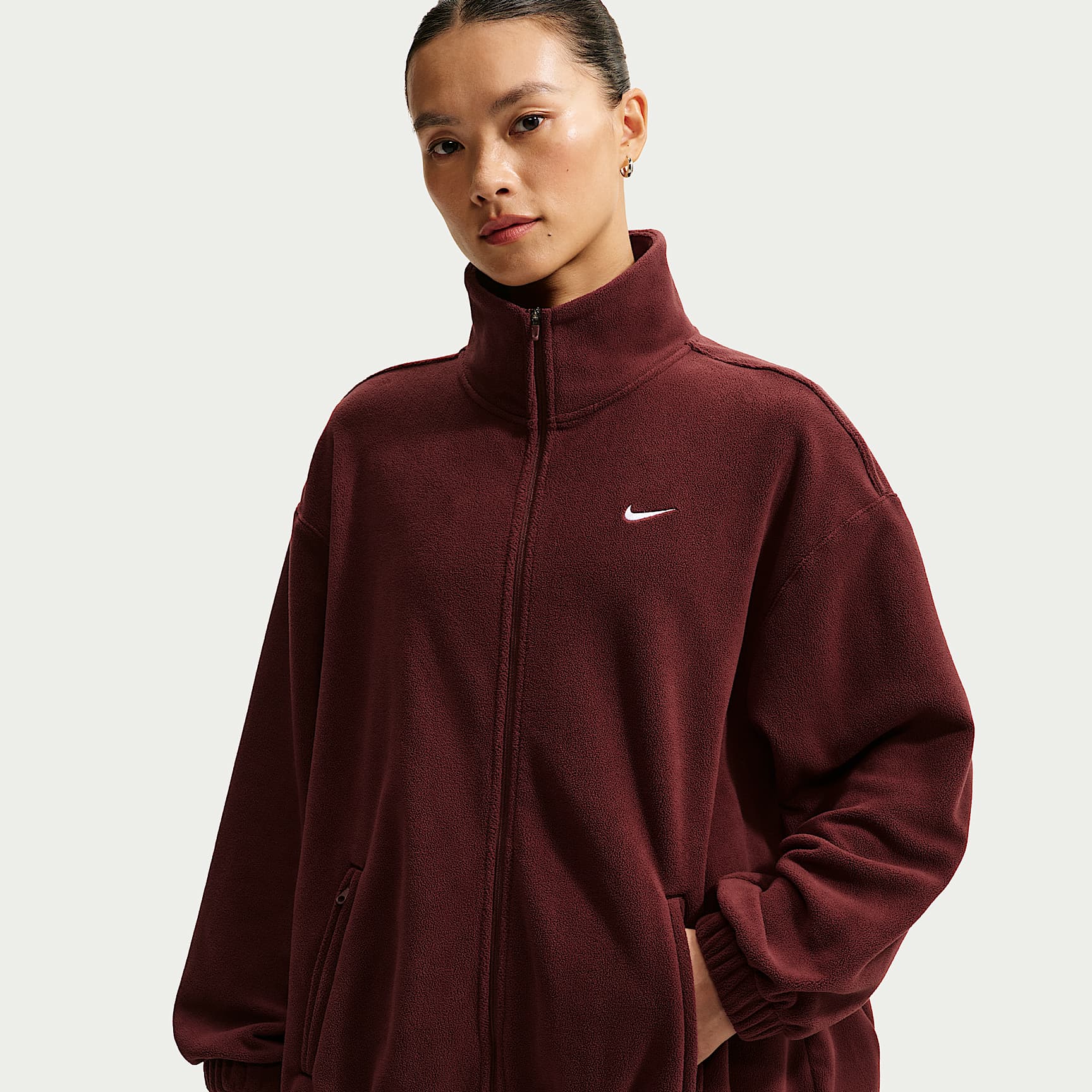 Nike One Women's Therma-FIT Oversized Full-Zip Jacket. Nike.com
